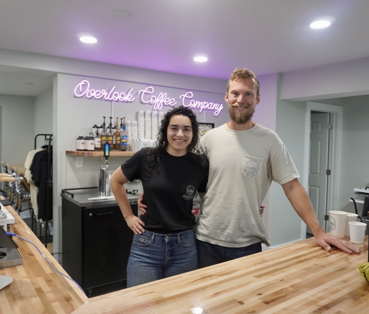 Christina and Brandon, owners of Overlook Coffee Company